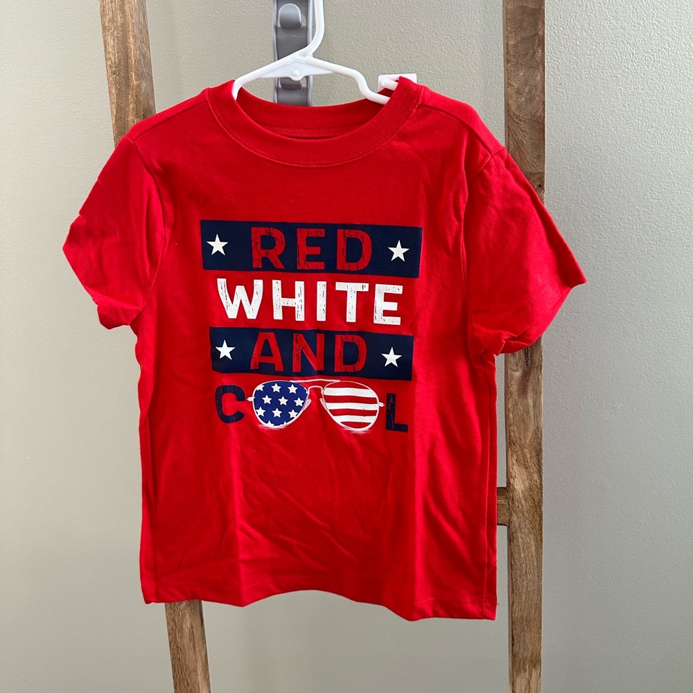 Carter's Red Graphic 'Red White And Cool' Short-Sleeve Tee